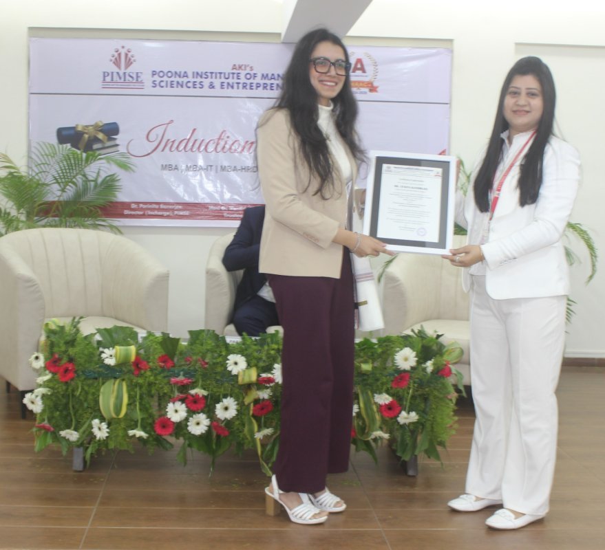 We were honored to felicitate Ms. Yukta Kandhari during PIMSE’s Orientation Program 2025–26. - Image 2
