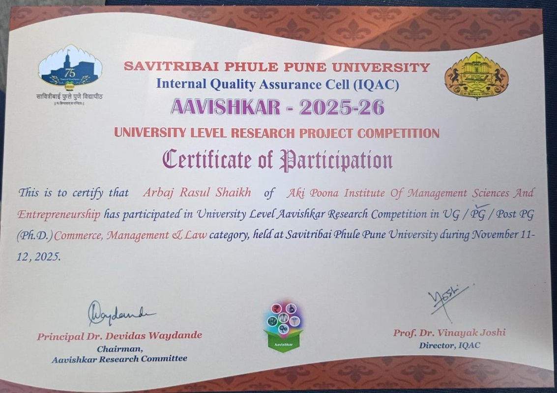 PIMSE Students Shine at University Level - AVISHKAR 2025