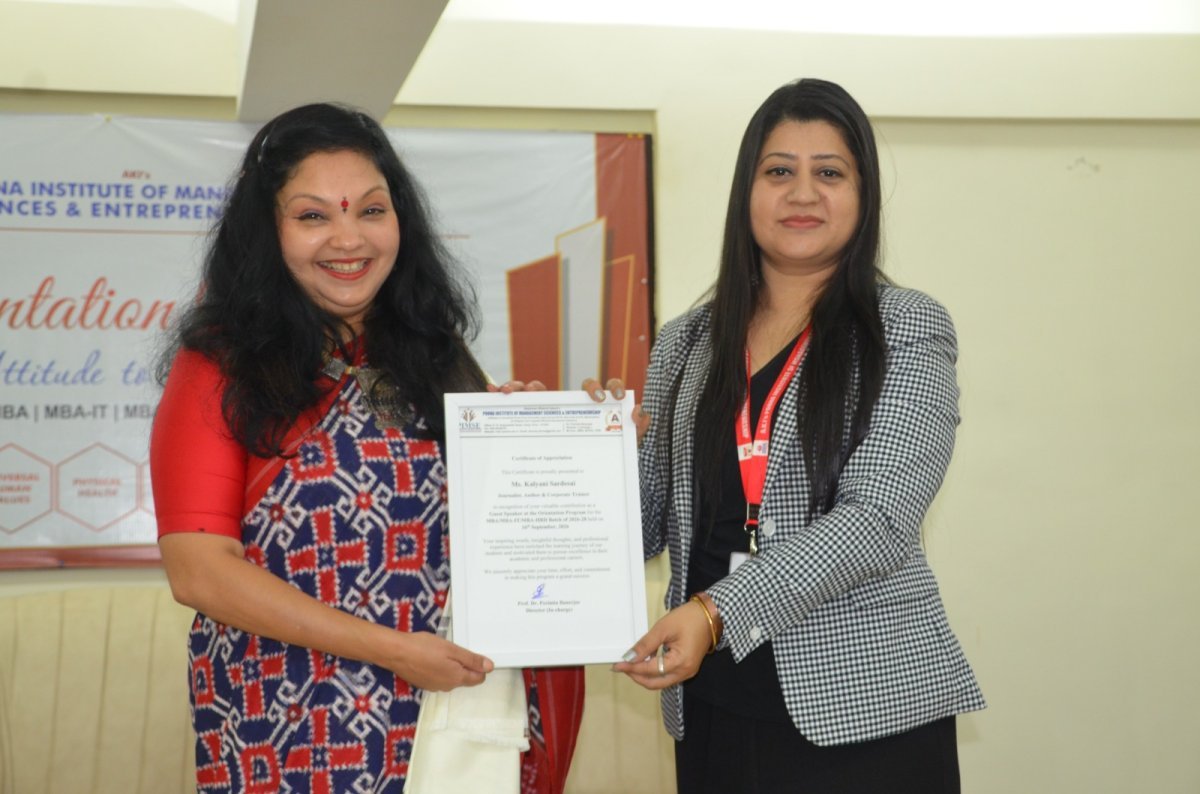 (PIMSE) welcomed Ms. Kalyani Sardesai, Journalist, Author and Corporate Trainer, for an inspiring session
