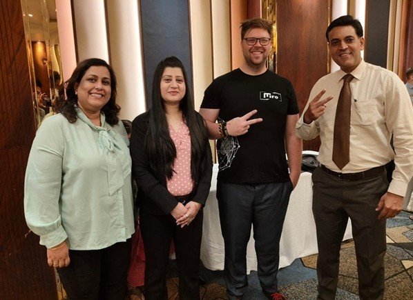 Dr. Porinita Banerjee (Director, PIMSE) with Mr. Clemens Weihs, Montan University, Austria along with PIMSE faculty members Dr. Vasimraja Sayed, and Dr. Sheena Abraham