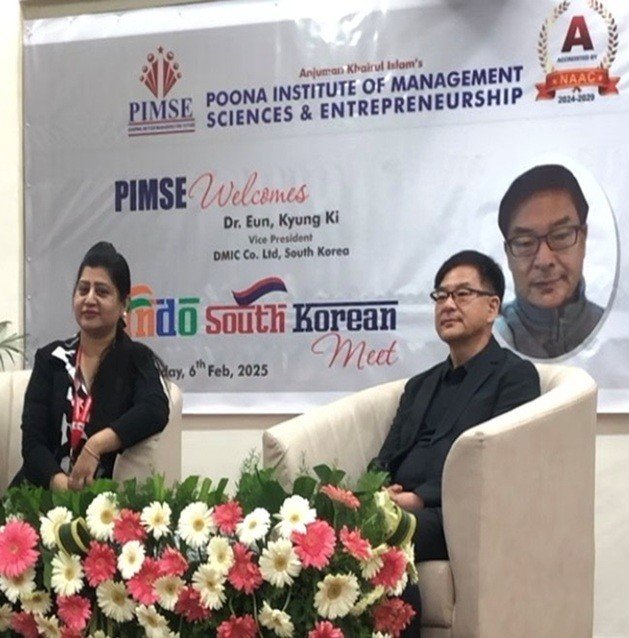 Dr. Eun, Kyung Ki (Vice President, DMIC Co.Ltd), South Korea with Director, PIMSE Dr. Porinita Banerjee.