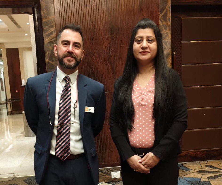 Mr. Daniel Munoz, Senior Customer Success Manager, Insight & Events, Spain with Director, PIMSE Dr. Porinita Banerjee.